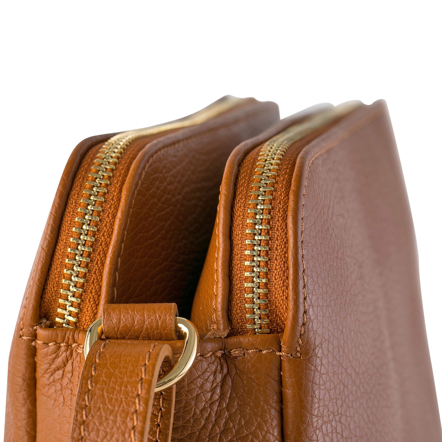 Baroncelli Crossbody Bag Made in Italy with Long Stripe Genuine Italian Soft Leather