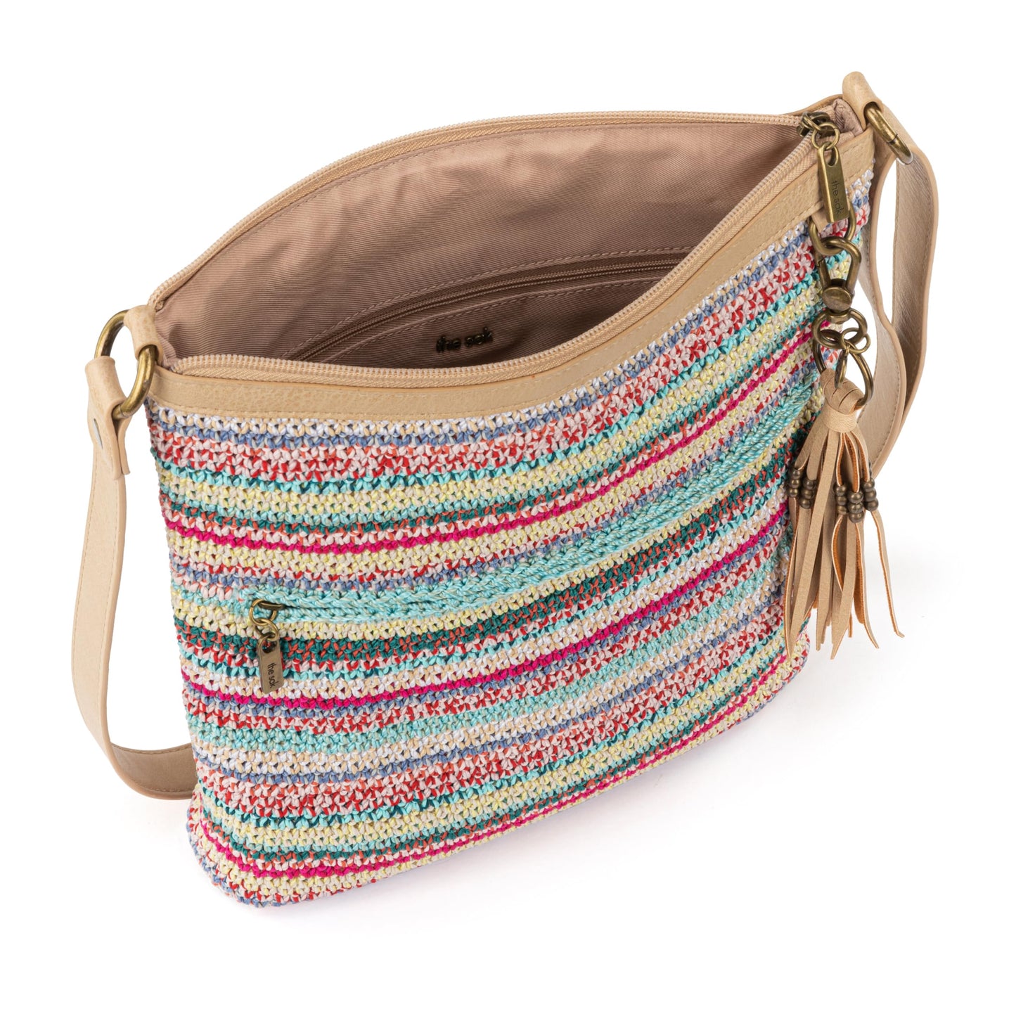 The Sak Lucia Crossbody Bag in Crochet, Convertible Purse with Adjustable Shoulder Strap