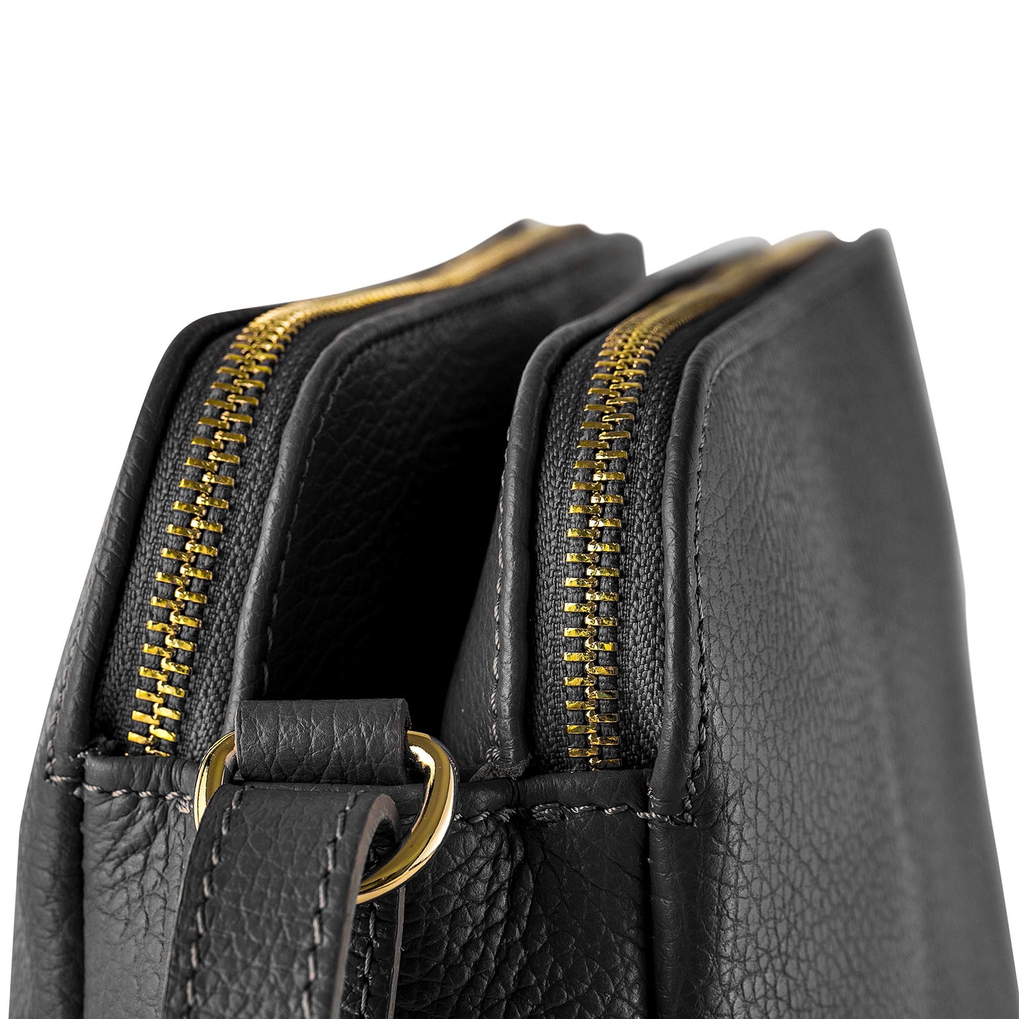 Baroncelli Crossbody Bag Made in Italy with Long Stripe Genuine Italian Soft Leather