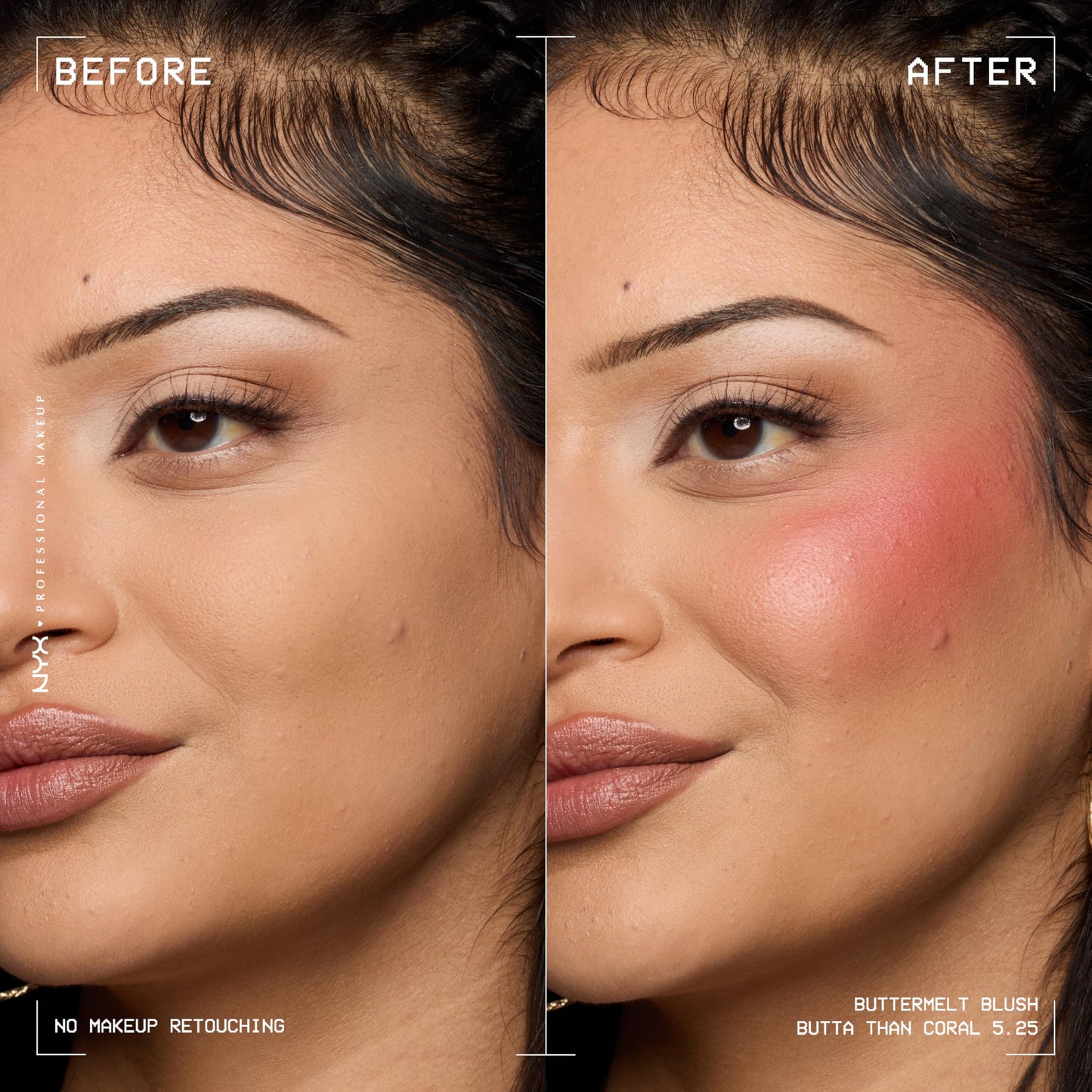 NYX PROFESSIONAL MAKEUP Buttermelt Powder Blush, Fade and Transfer-Resistant Blush, Up to 12HR Make Up Wear, Vegan Formula - For The Butta