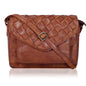 Leather Flapover Crossbody Handbag Purse for Women with Adjustable Strap & Overflap Snap Closure Tote/Bag