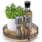 AMH Lazy Susan Wooden Organizer for Table Top