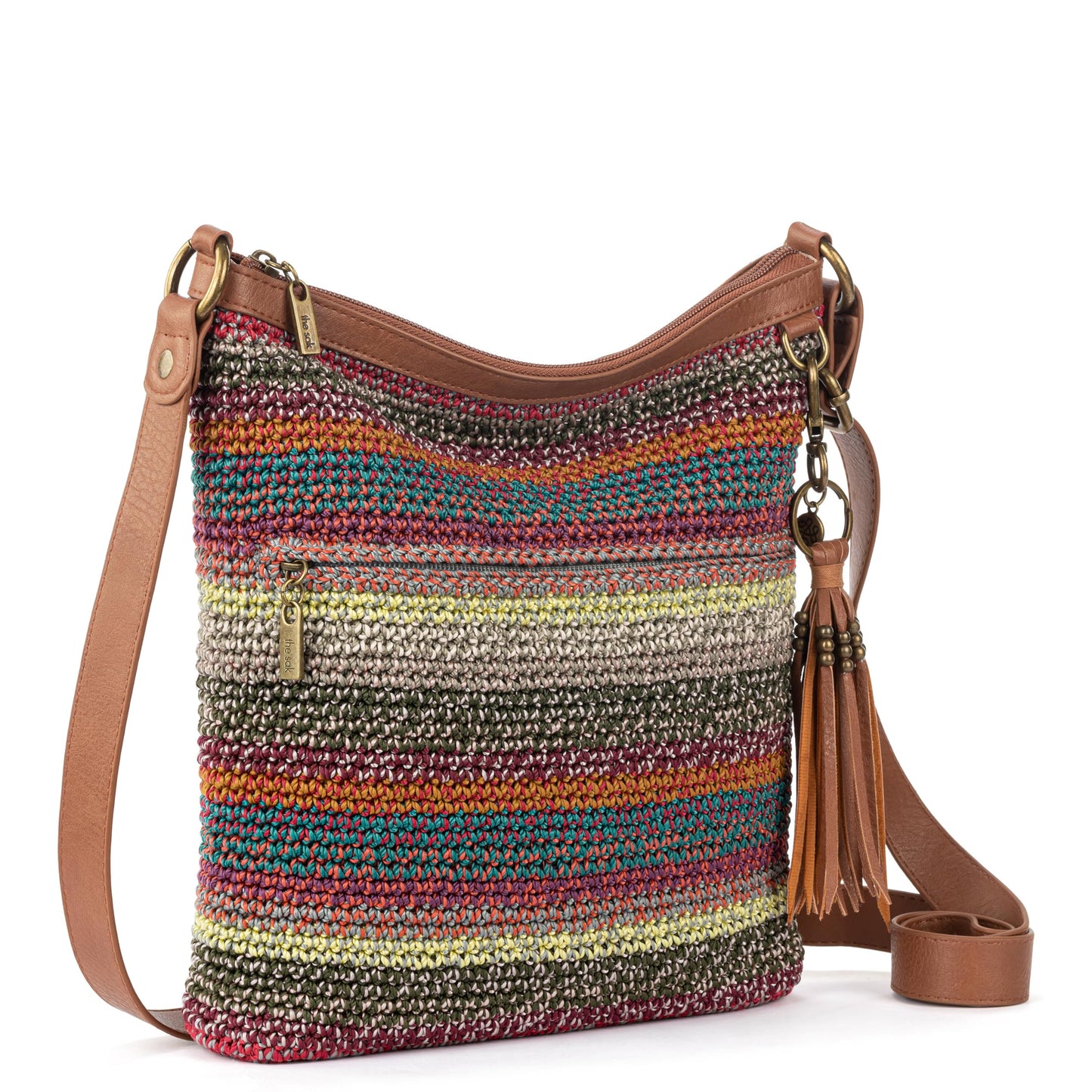 The Sak Lucia Crossbody Bag in Crochet, Convertible Purse with Adjustable Shoulder Strap