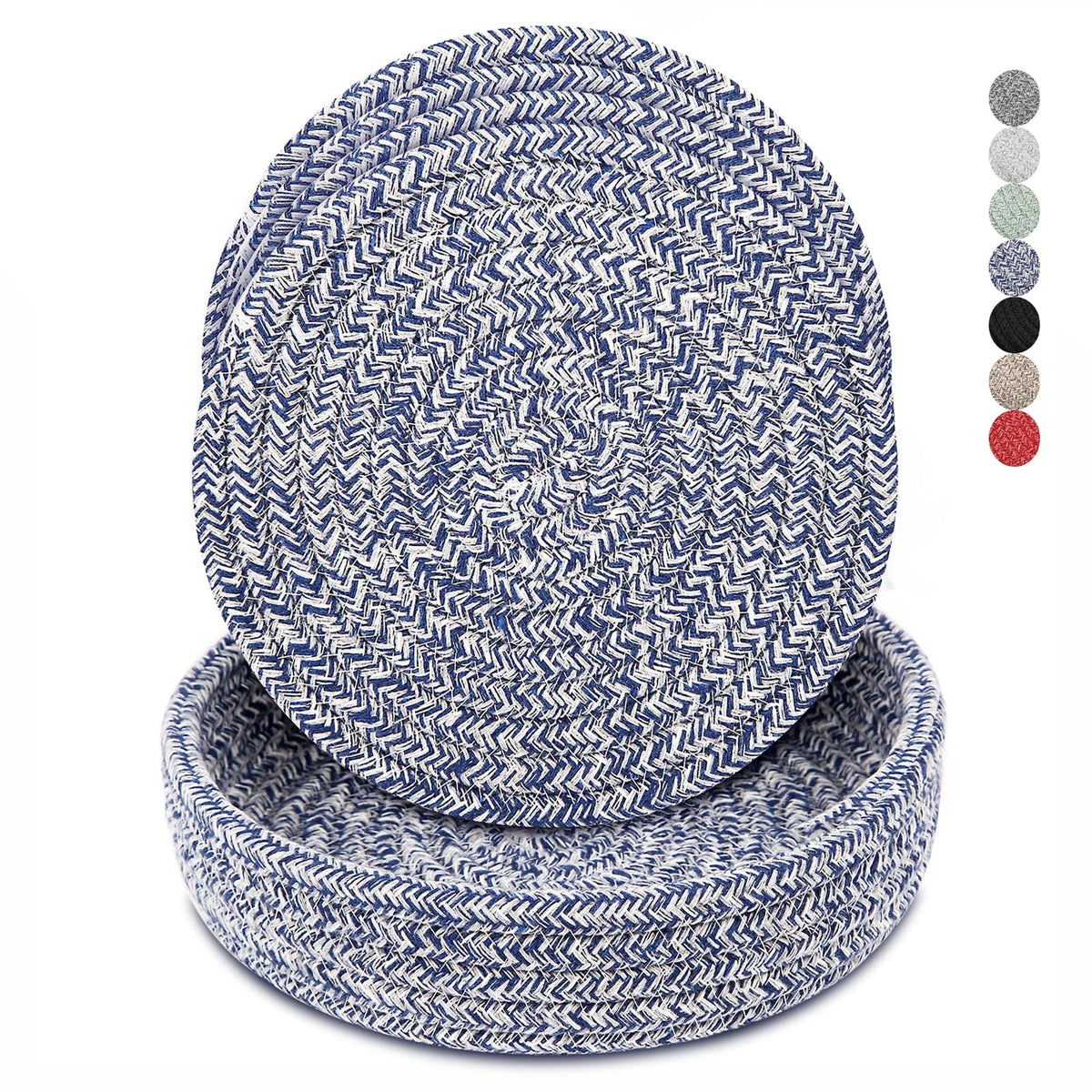 Heat-Resistant Trivet Set for Hot Pots & Pans with Storage Basket