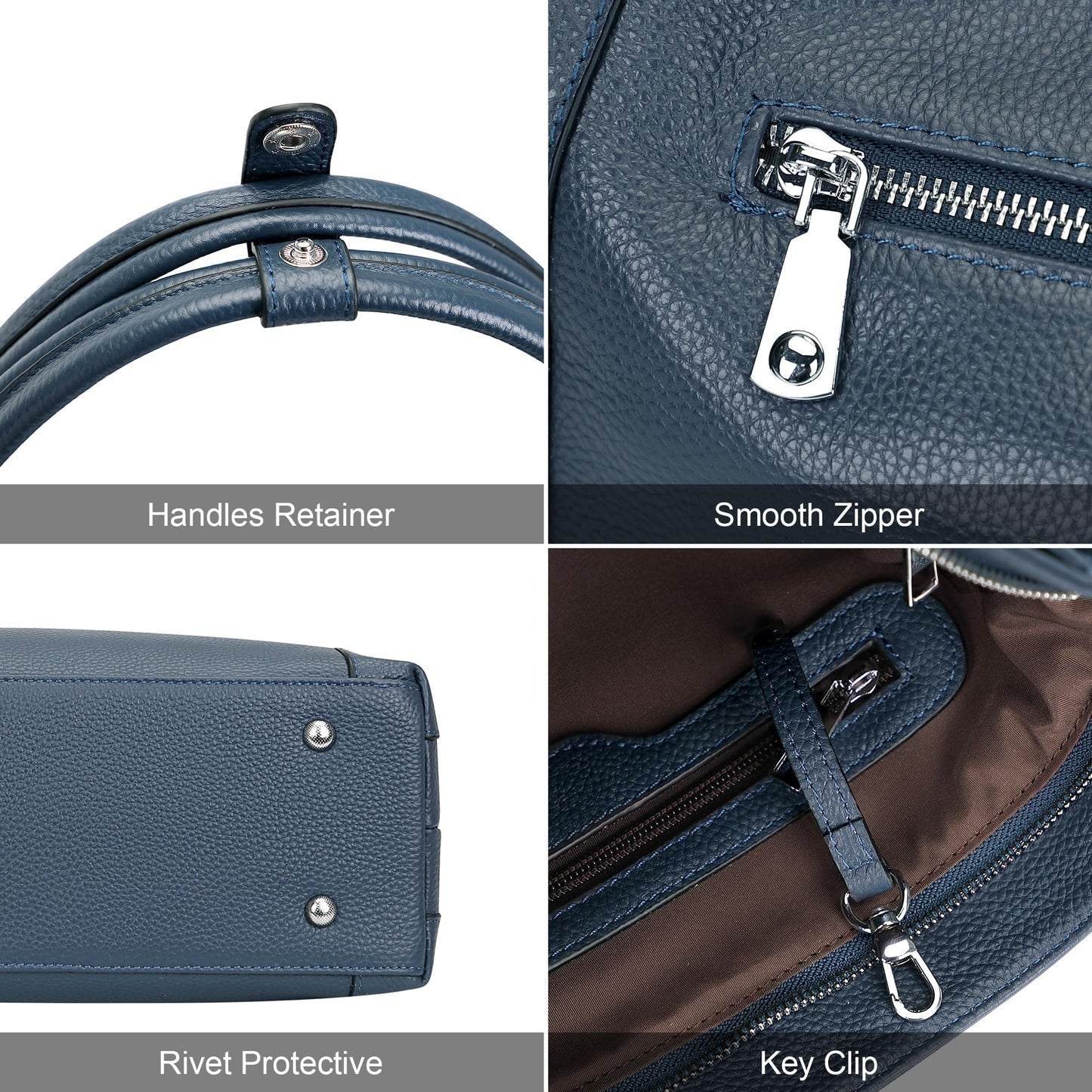 Over Earth Genuine Leather Purses for Women Large Hobo Bags Lady Shoulder Handbags with Detachable Strap