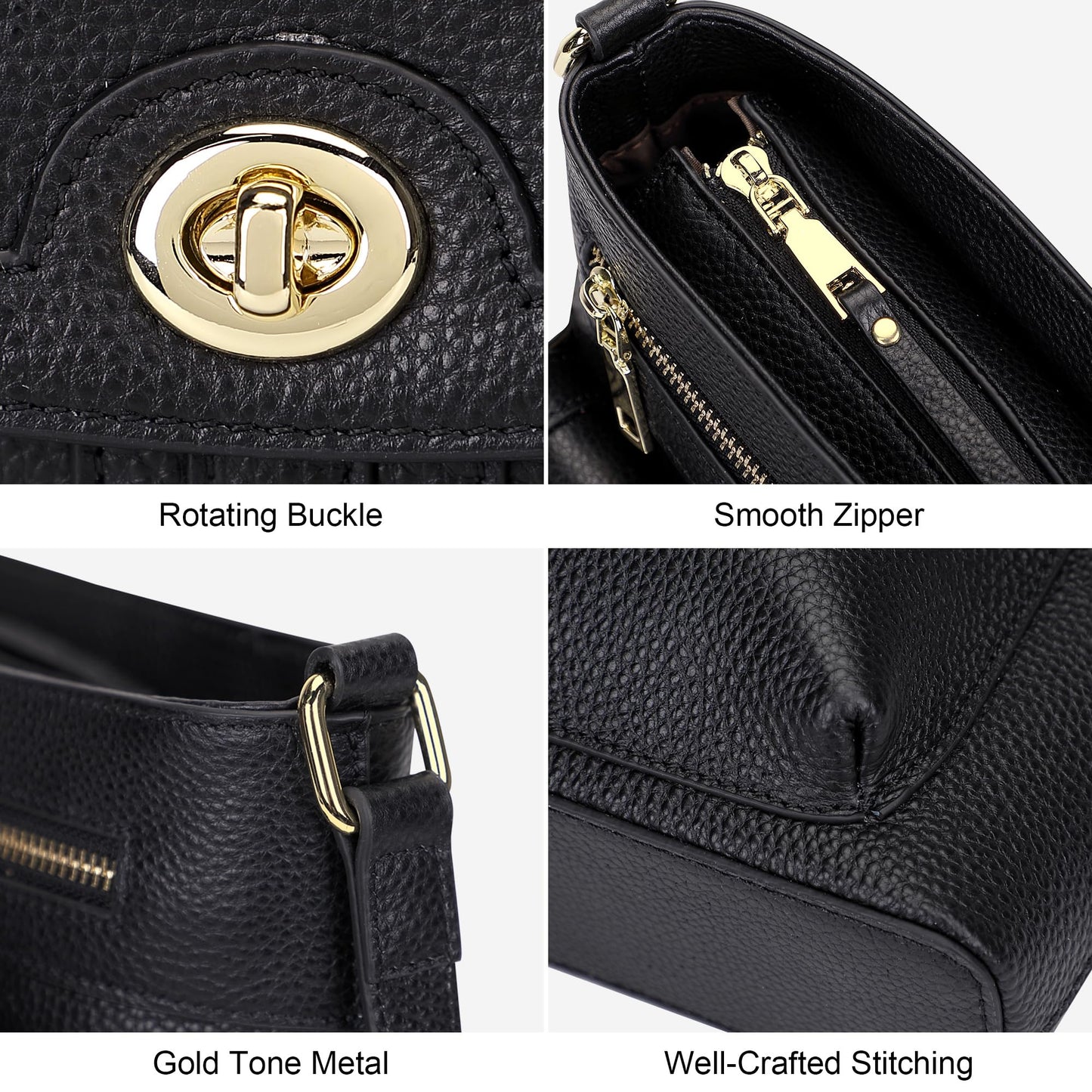 Over Earth Genuine Leather Crossbody Bags for Women Trendy Purses and Ladies Shoulder Handbags