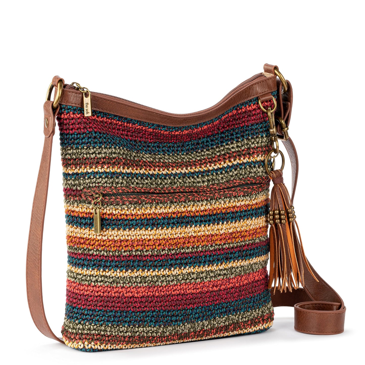 The Sak Lucia Crossbody Bag in Crochet, Convertible Purse with Adjustable Shoulder Strap