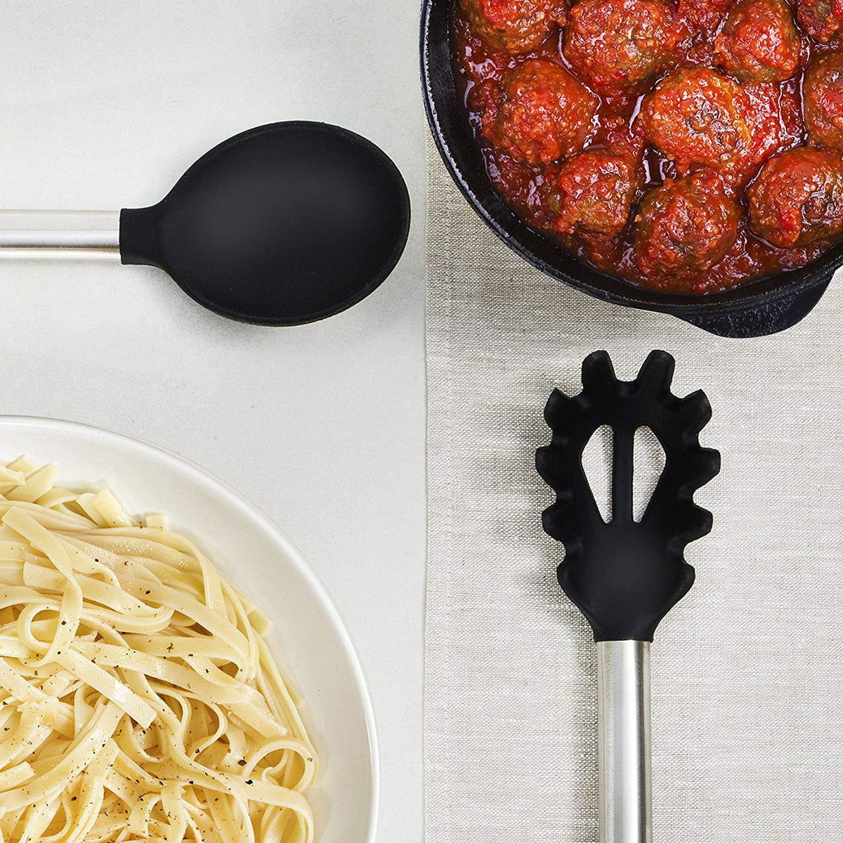 Kitchen Utensil Set-Silicone Cooking Utensils-33 Kitchen Gadgets & Spoons for Nonstick Cookware-Silicone and Stainless Steel Spatula Set-Best Kitchen Tools, Useful Pots