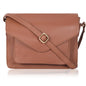 Leather Flapover Crossbody Handbag Purse for Women with Adjustable Strap & Overflap Snap Closure Tote/Bag