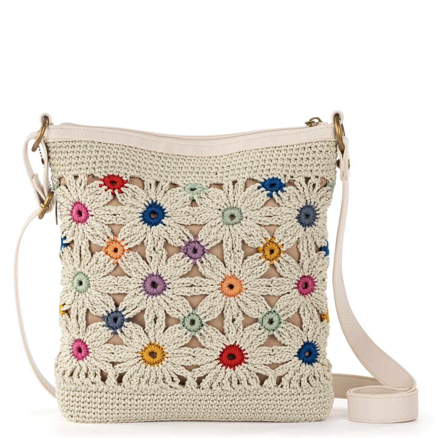 The Sak Lucia Crossbody Bag in Crochet, Convertible Purse with Adjustable Shoulder Strap