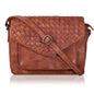 Leather Flapover Crossbody Handbag Purse for Women with Adjustable Strap & Overflap Snap Closure Tote/Bag