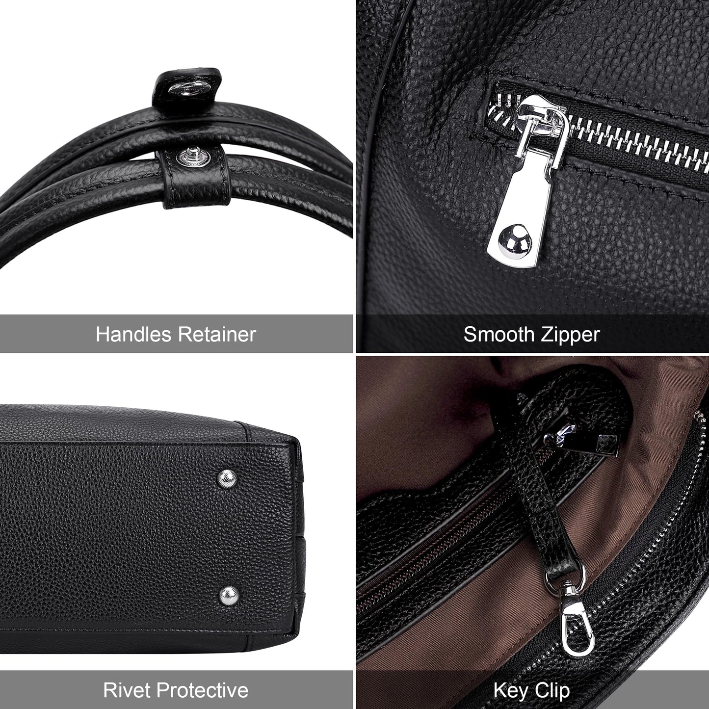 Over Earth Genuine Leather Purses for Women Large Hobo Bags Lady Shoulder Handbags with Detachable Strap