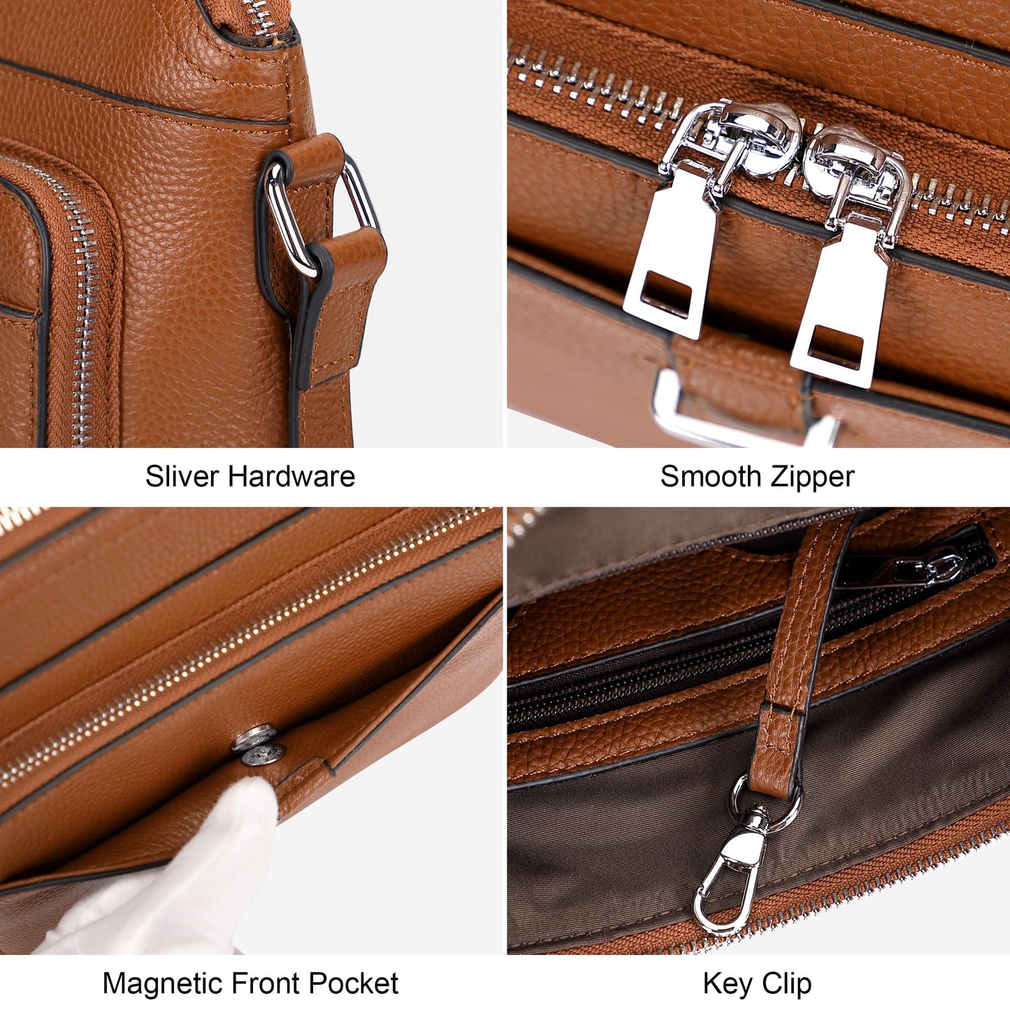 Over Earth Genuine Leather Crossbody Bags for Women Small Ladies Handbags and Purses with Card Slots