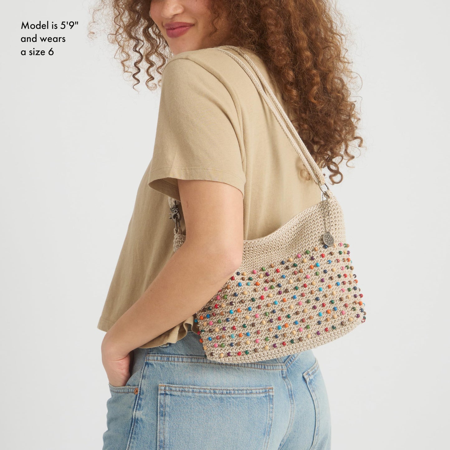 The Sak Lumi Convertible Crossbody Purse - Women's Handbag for Everyday & Travel, 3-in-1 Small Crossbody in Crochet & Leather