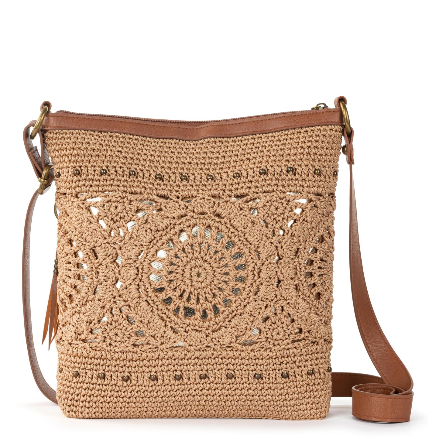The Sak Lucia Crossbody Bag in Crochet, Convertible Purse with Adjustable Shoulder Strap
