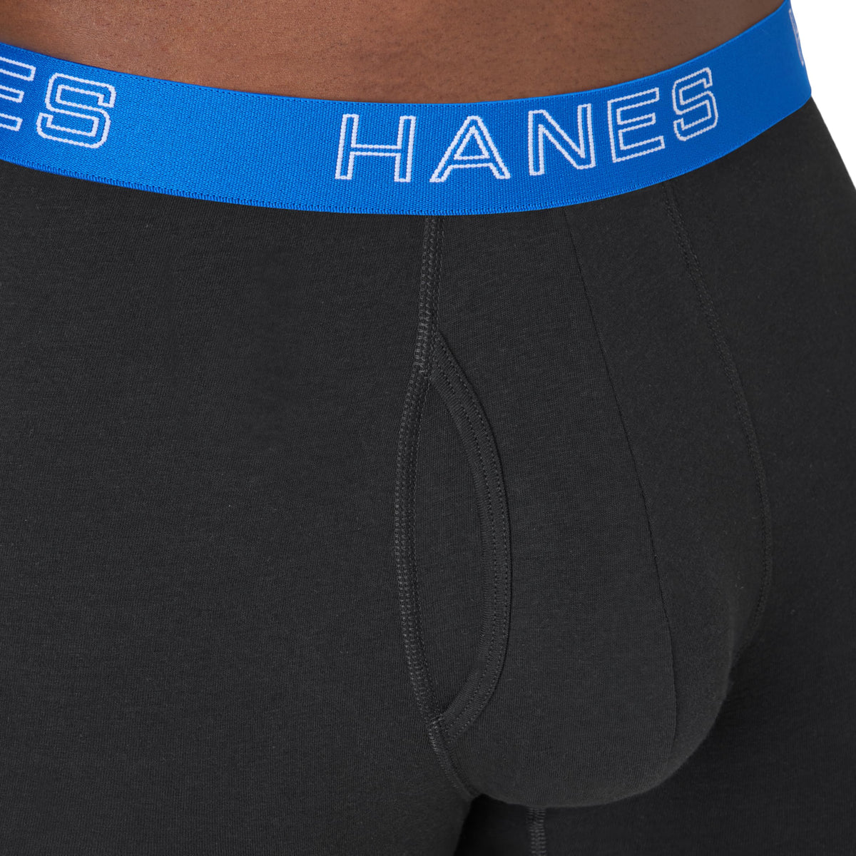 Hanes Mens Underwear Briefs, Cotton Stretch Moisture-wicking Multi-pack Boxer, Black - 6 Pack, XX-Large US