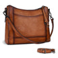 Iswee Leather Crossbody Bags for Women Shoulder Purse Medium Hobo Genuine Leather Satchel Purses and Handbags