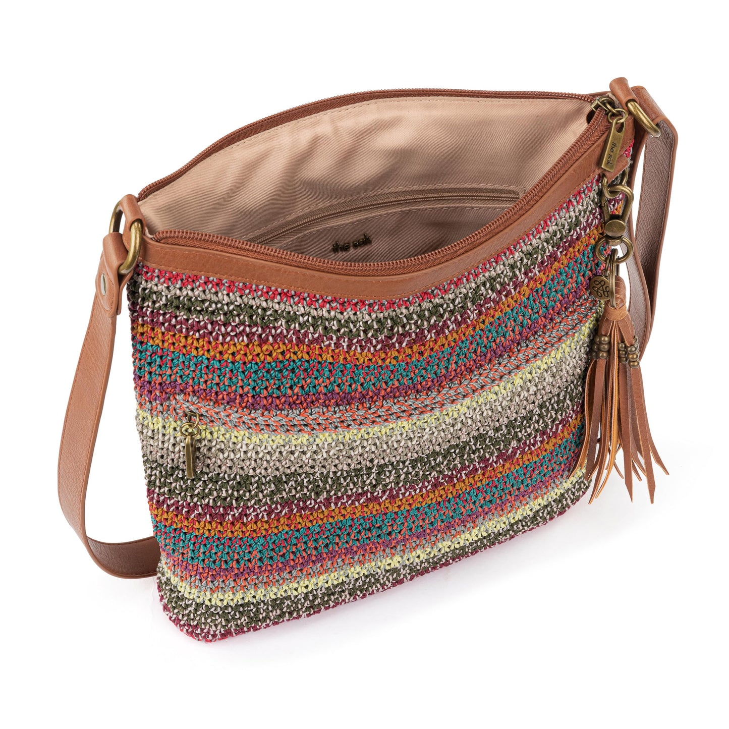 The Sak Lucia Crossbody Bag in Crochet, Convertible Purse with Adjustable Shoulder Strap