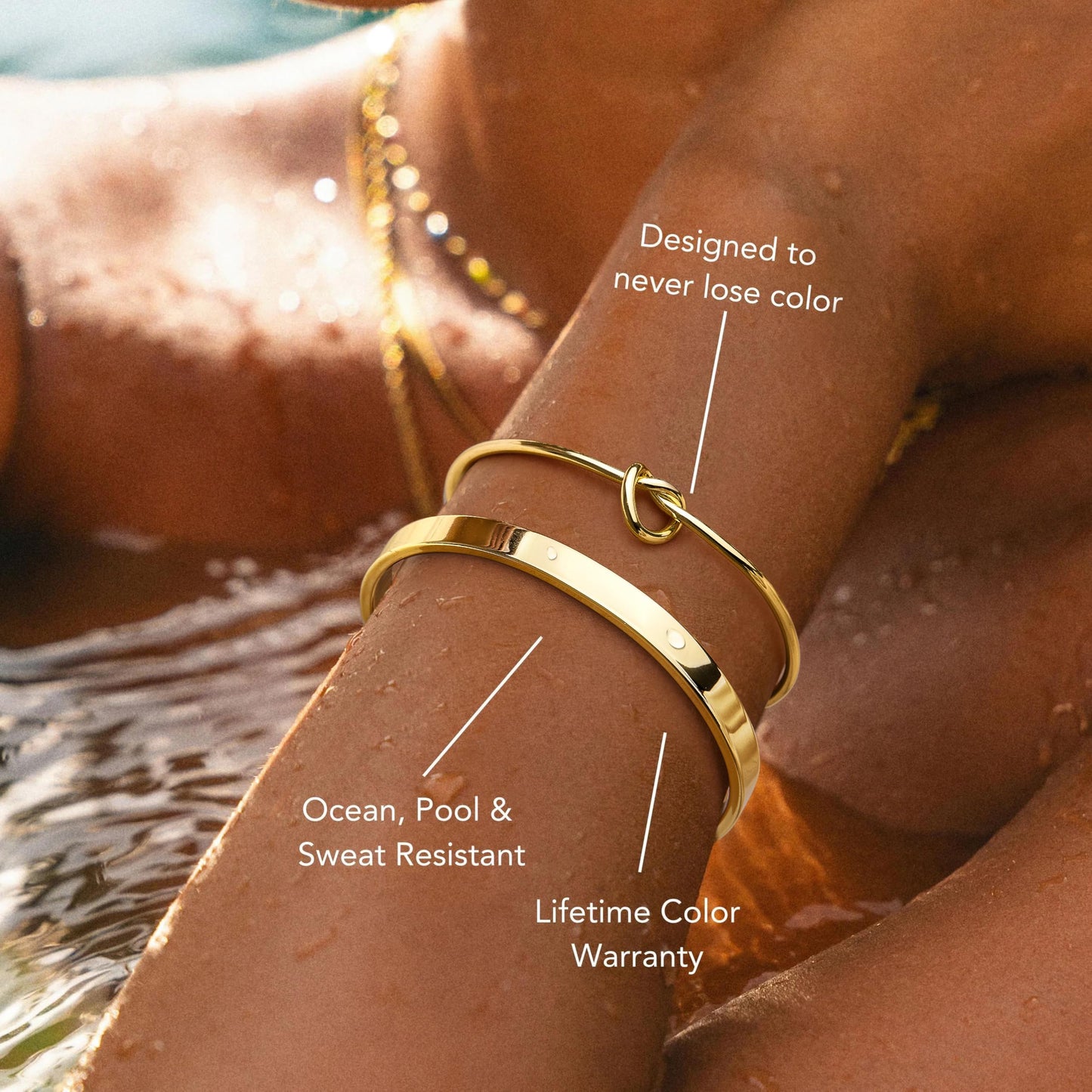 Jewelry Gold Bracelets Set for Women Non Tarnish, Waterproof 14K Gold Plated Sterling Silver Chunky Cuff Bracelet Stackable Gold Bangles Bracelet for Women Trendy Fashion Accessories Tie Knot Cuban Rope Paperclip Beaded Bracelet Stack