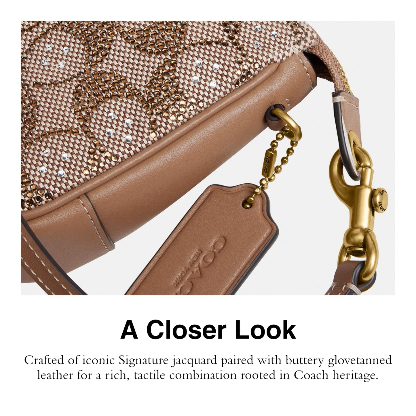 Coach Women's Natural Grain Leather Plaza Bag