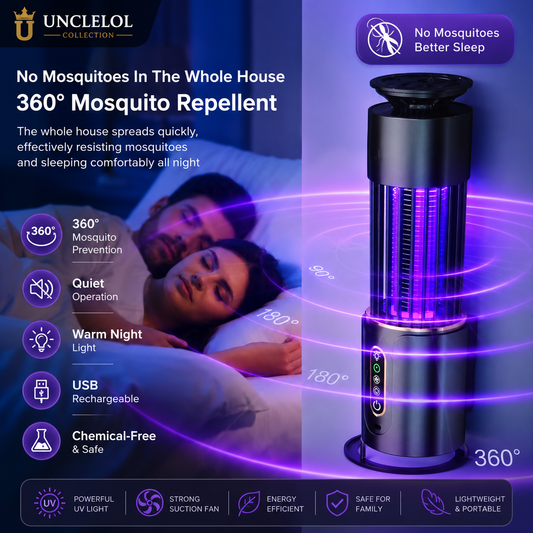 2-in-1 Indoor Mosquito Killer Lamp – USB Rechargeable UV Bug Zapper for Bedroom, Home & Office