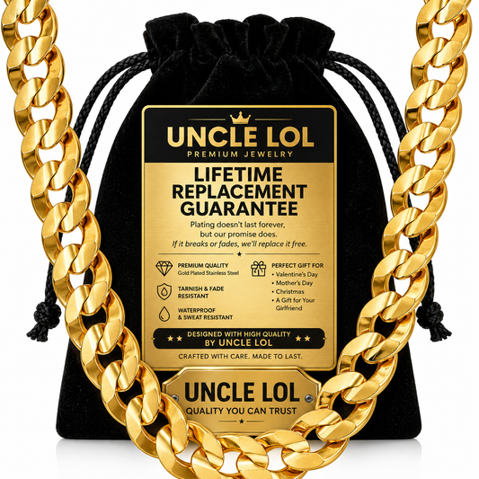 Premium Gold-Plated Stainless Steel Jewelry – Tarnish-Resistant & Waterproof From UNCLE LOL