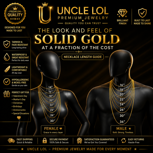 Premium Gold-Plated Stainless Steel Jewelry – Tarnish-Resistant & Waterproof From UNCLE LOL