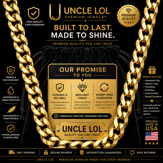 Premium Gold-Plated Stainless Steel Jewelry – Tarnish-Resistant & Waterproof From UNCLE LOL