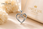 925 Sterling Silver Double Heart Pendant Necklace for Women – Elegant Cubic Zirconia Love Jewelry