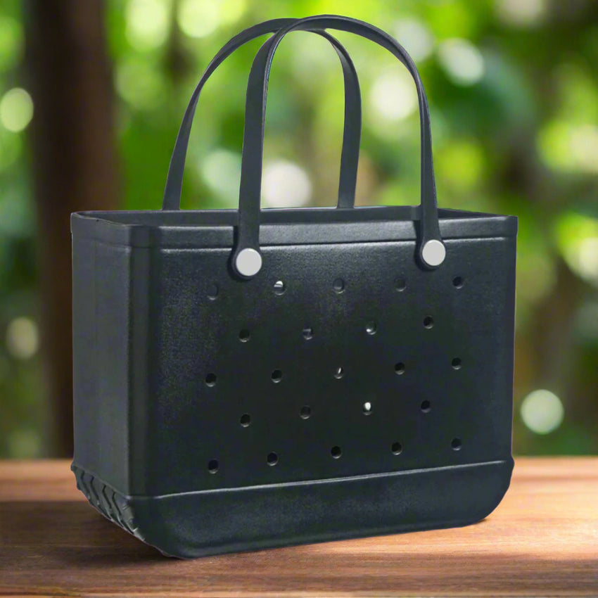 Waterproof Beach Tote Bag for Women – Washable EVA Rubber Handbag