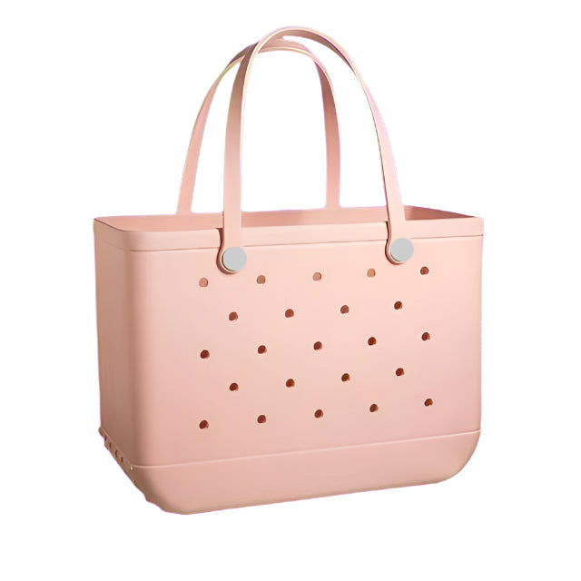 Waterproof Beach Tote Bag for Women – Washable EVA Rubber Handbag