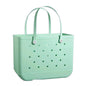 Waterproof Beach Tote Bag for Women – Washable EVA Rubber Handbag