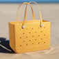 Waterproof Beach Tote Bag for Women – Washable EVA Rubber Handbag