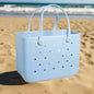 Waterproof Beach Tote Bag for Women – Washable EVA Rubber Handbag
