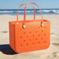 Waterproof Beach Tote Bag for Women – Washable EVA Rubber Handbag