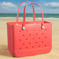 Waterproof Beach Tote Bag for Women – Washable EVA Rubber Handbag