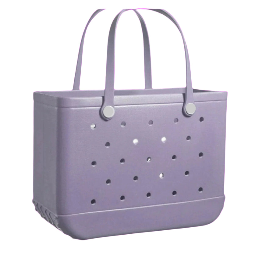 Waterproof Beach Tote Bag for Women – Washable EVA Rubber Handbag
