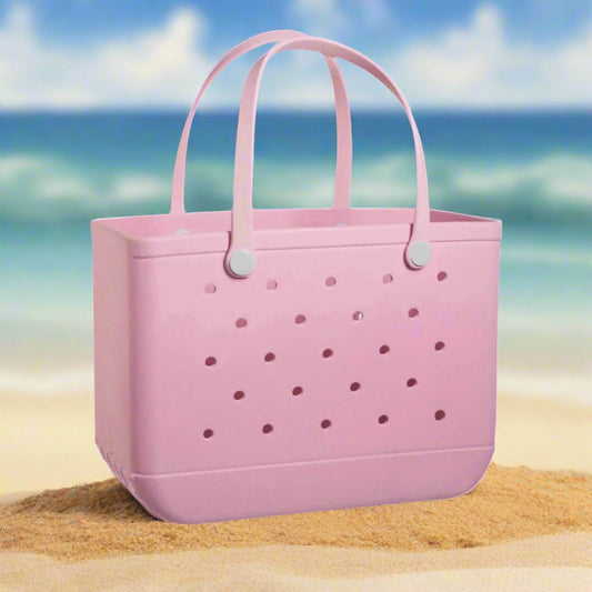 Waterproof Beach Tote Bag for Women – Washable EVA Rubber Handbag
