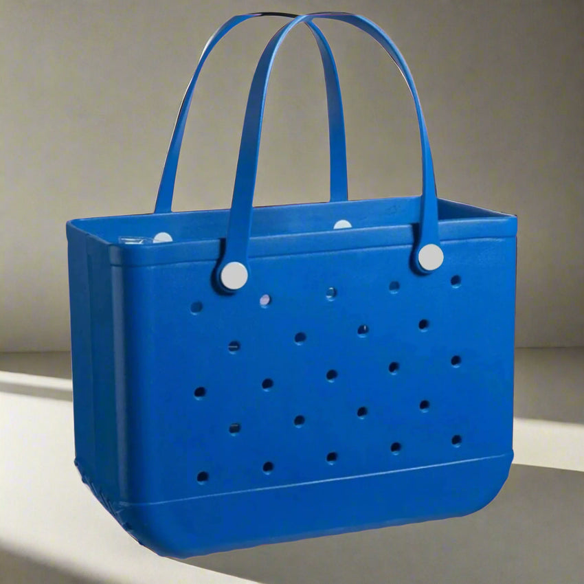 Waterproof Beach Tote Bag for Women – Washable EVA Rubber Handbag